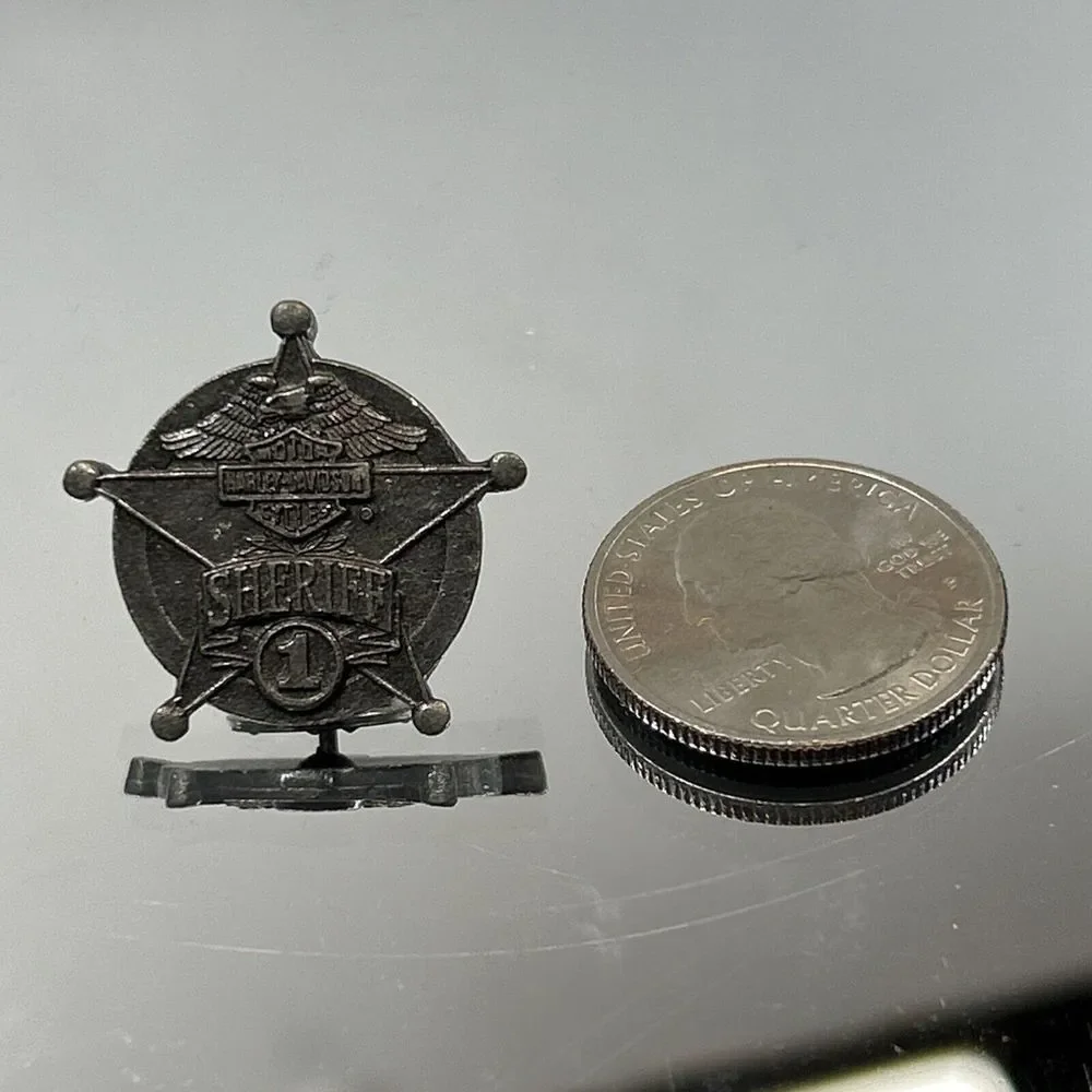 Harley‎ Davidson Western Sheriff 1 Eagle Star Pin Nickel Color